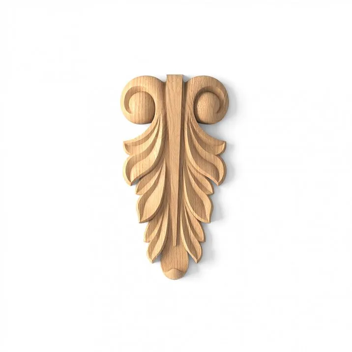 Elegant and luxurious wooden carved insert for doors, furniture, walls or ceilings