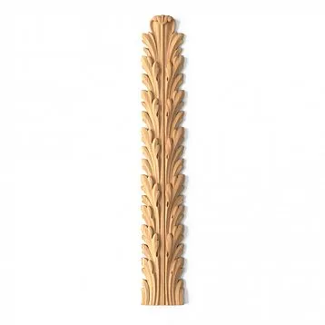 Carved Insert N-091.1 from Wood with Leaf Ornament