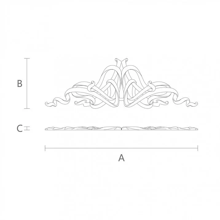 Carved decoration drawing