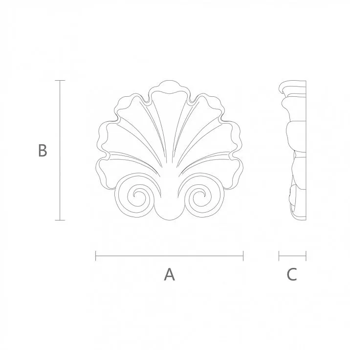Exquisite wooden decorative masterpiece - carved insert N-110 drawing