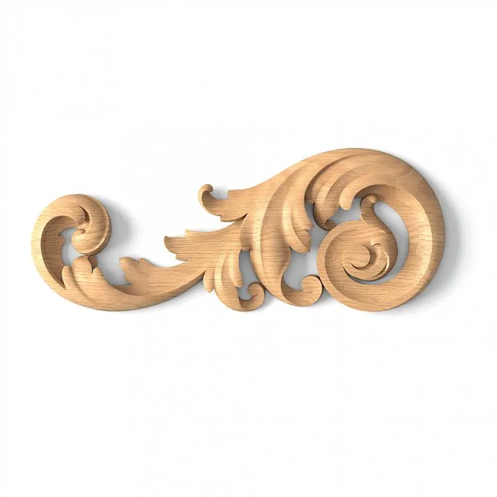 Decorative wooden molding N-120L with pattern