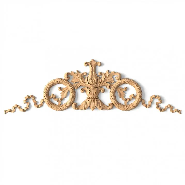 Carved Insert N-183 from Oak with Luxurious Pattern