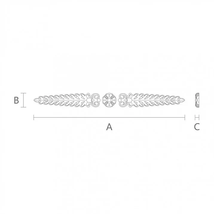 Beautiful and elegant wooden decor element N-185 drawing