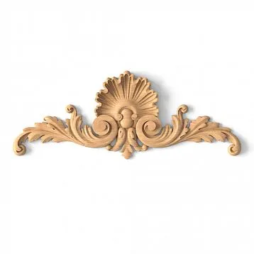 Wooden Decorative Inlay N-204 with Baroque Ornament Drawing
