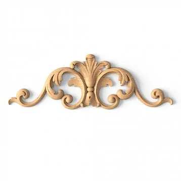 Oak or beech wooden inlay N-205 with luxurious Baroque carving to give furniture, doors, or walls a unique look