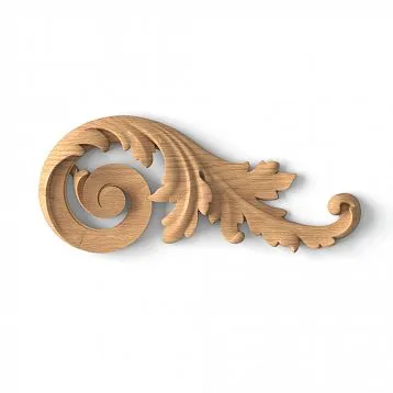 Wooden decorative element for interior design drawing