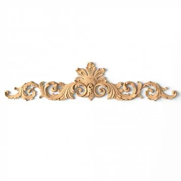 Wooden Inlay with Floral Carving N-249 for Decorating Furniture and Facades
