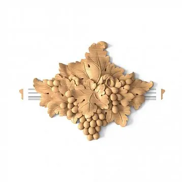 Detailed carving on applique N-256-1