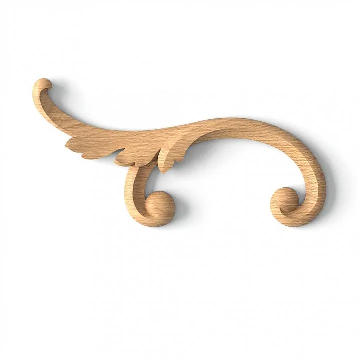 Carved Insert N-291L made of wood with floral ornament