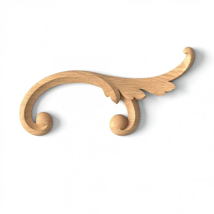 Luxurious wooden decor N-291R with carved ornament