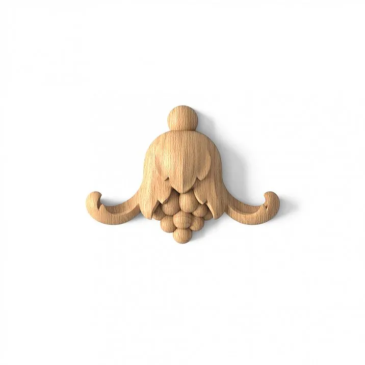 Carved Wooden Inlay N-325 with Floral Ornament