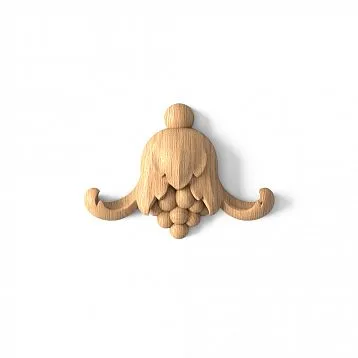 Carved Wooden Inlay N-325 with Floral Ornament