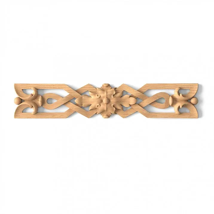 Wood carving with floral pattern &mdash; carved wooden insert N-333 for walls and ceilings