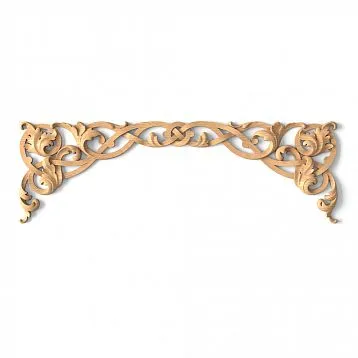 Carved Wooden Inlay N-343 with Floral Pattern