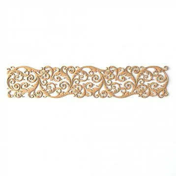 Wooden carved insert N-355L with floral pattern