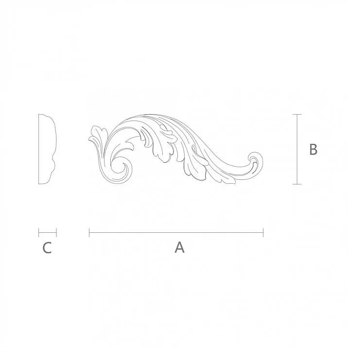 Carved Wooden Insert N-370.1R Scheme