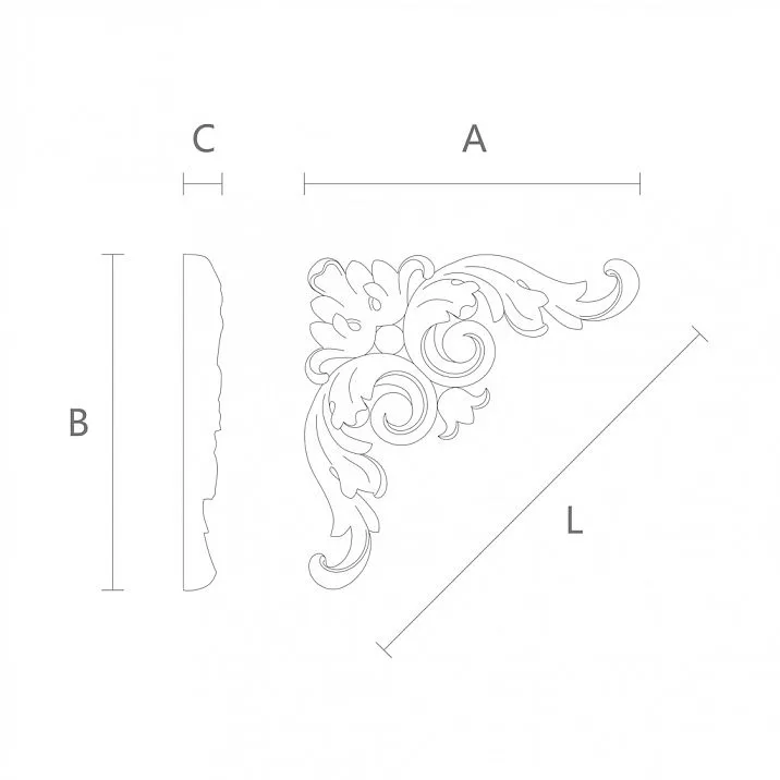 Wooden decor N-375, size 100 mm, buy at the interior decor store Stavros