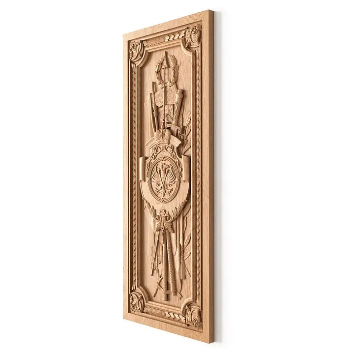 Carved applique N-376, side view of the coat of arms