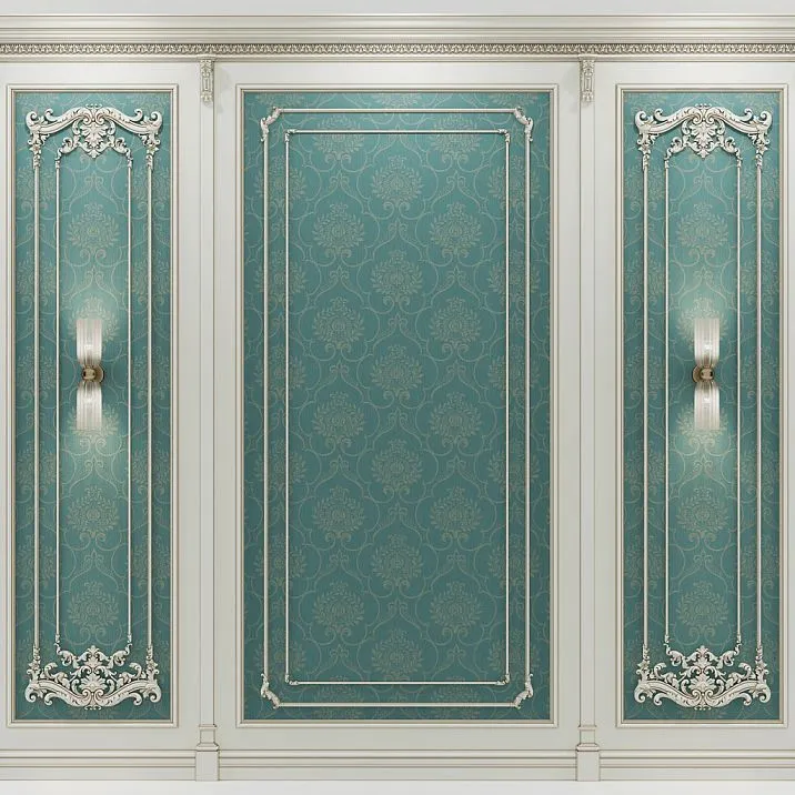 Carved applique N-407 from solid wood in interior photo