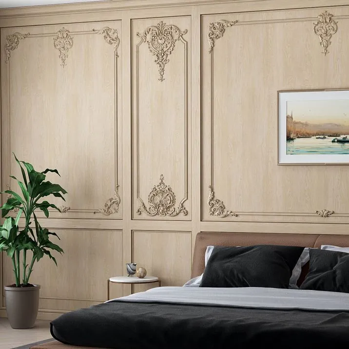 Carved Overlay MLD-3U-1 interior photo with wooden decor