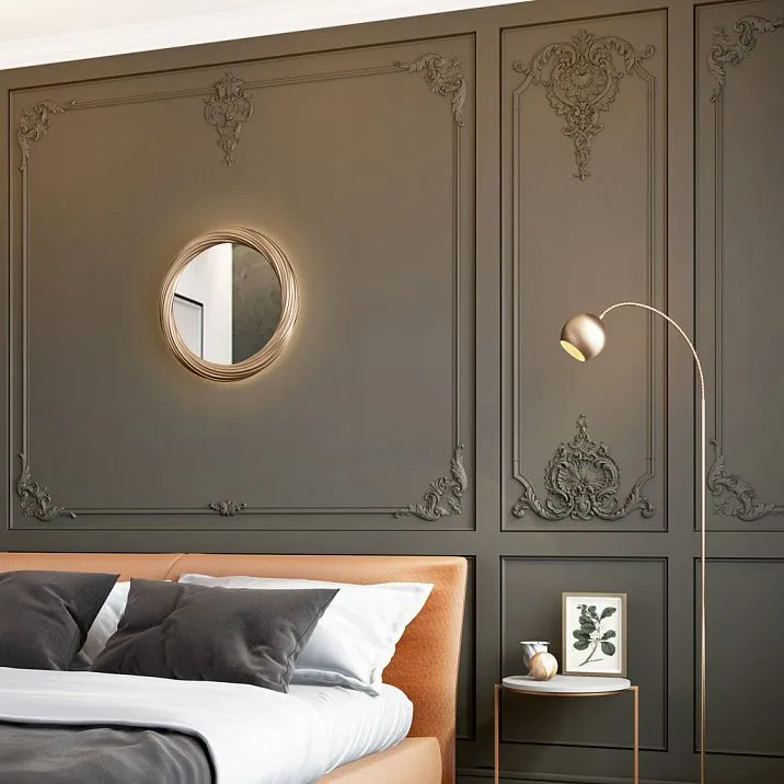 Carved applique MLD-3-1, wooden decor for walls application