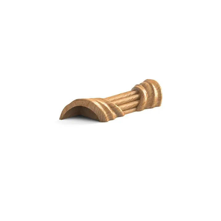 Carved Applique N-418 wooden, side view