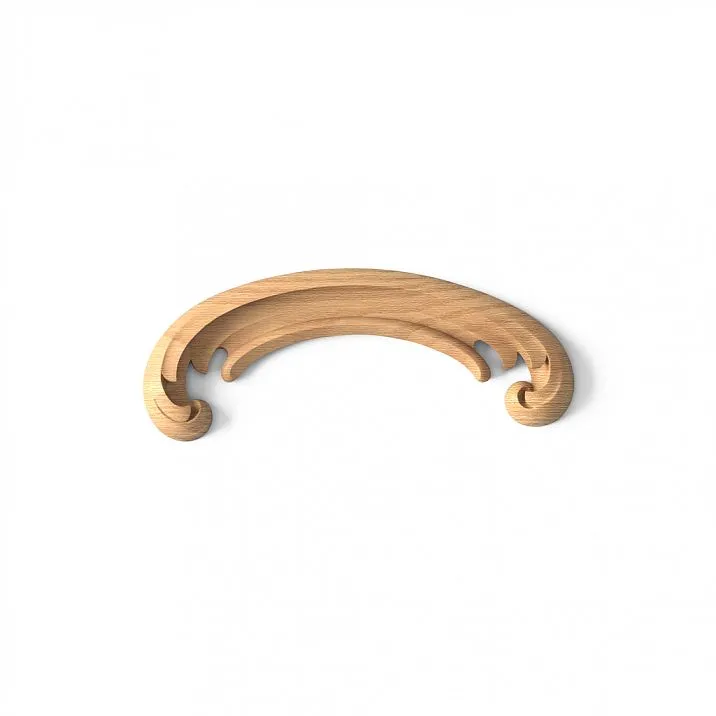 Decorative wooden element, carved, for creating coziness and harmony in the interior - decorative overlay N-428L drawing