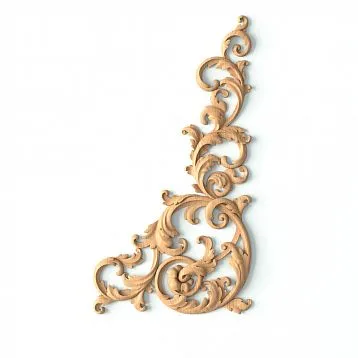 Floral ornament on the wooden carved overlay N-441R