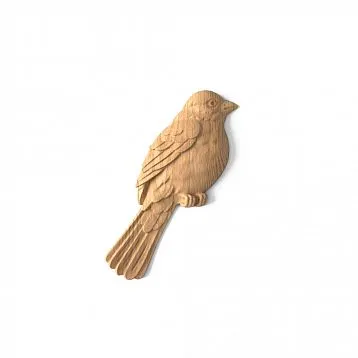 Carved Applique N-477L in the Shape of a Bird