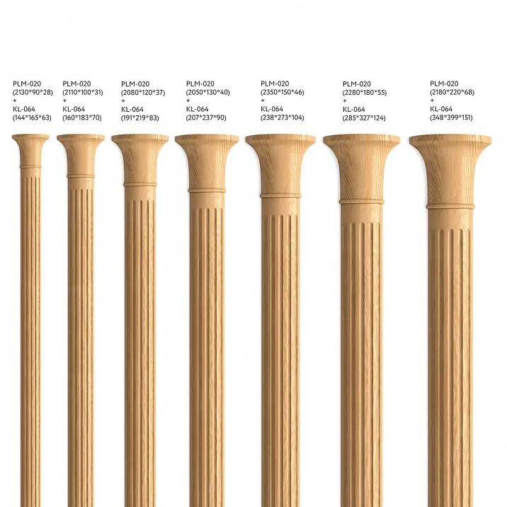 Carved wooden pilaster PLM-020 for interior decoration