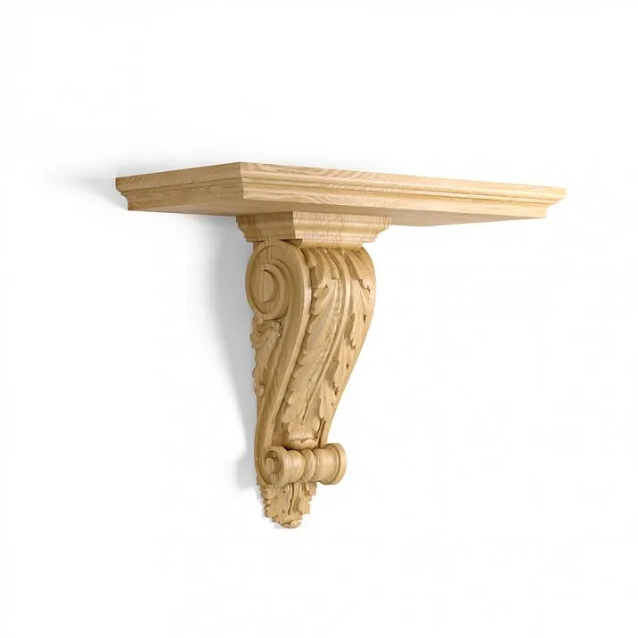 Top view of shelf PKR-012.1, highlighting the smooth surface and natural wood texture.
