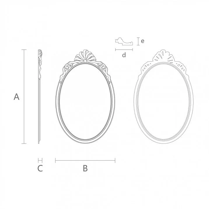 Carved Picture Frames from Oak RM-008 Drawing