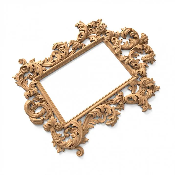 RM-017 Frame with Carving from Natural Wood