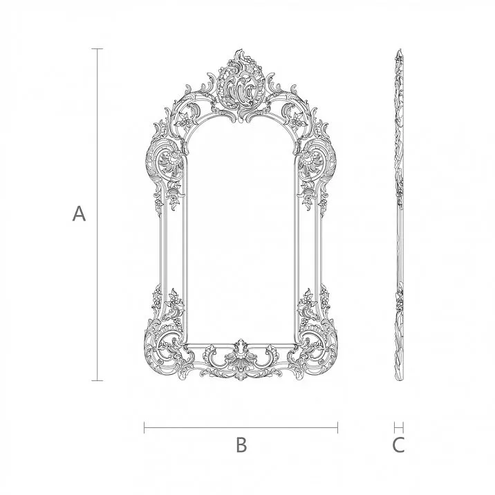 Buy carved RM-048 frame from oak drawing