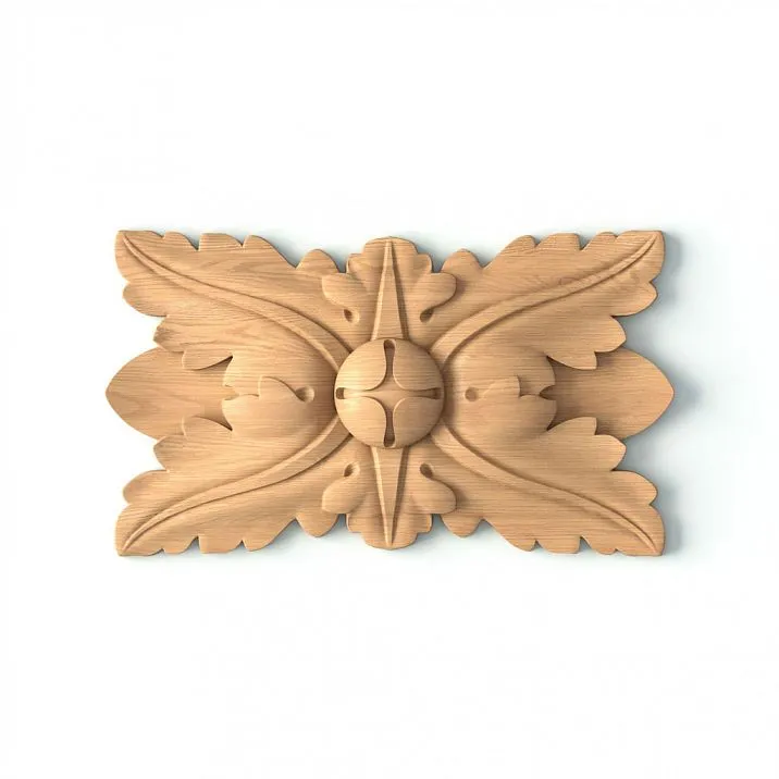 Carved Rosette R-031 from Natural Oak