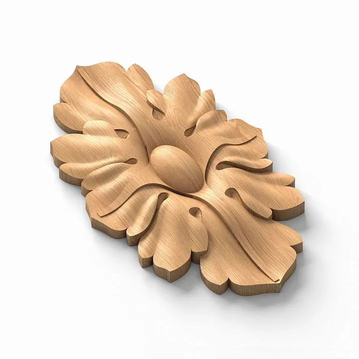 Decorating Mouldings with Carved Rosette R-038