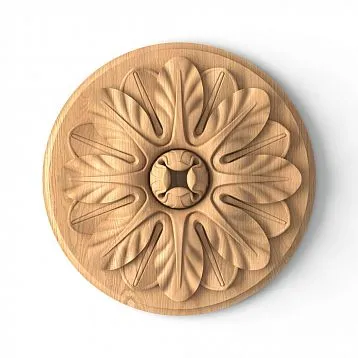 Carved Rosette R-041 in Natural Oak