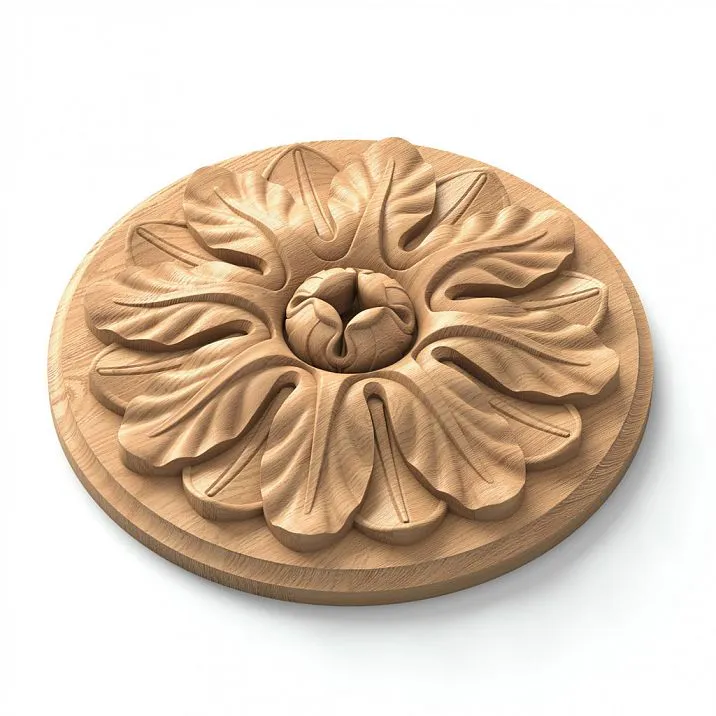 Carved Rosette R-041 Against Interior Background