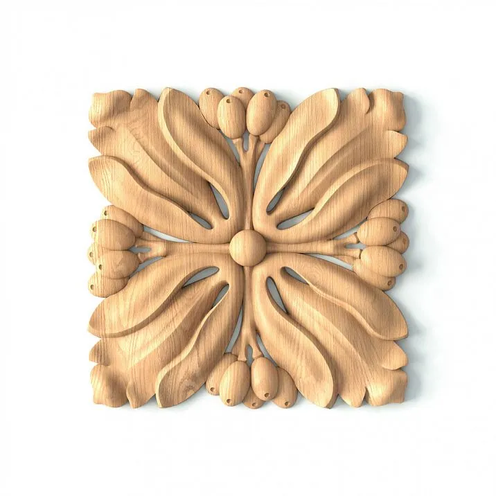 Detailed Carving of Rosette R-062