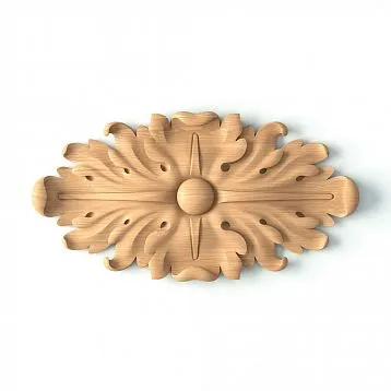 Carved Rosette from Oak R-069