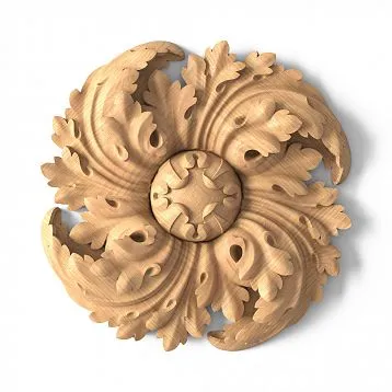 Carved Rosette R-077 on White Background