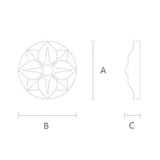 Elegant Carved Socket R-004 for Home Decor Drawing