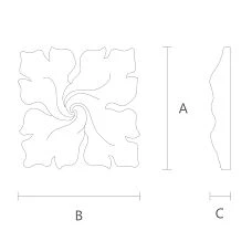 Gothic Style Carved Rosette R-061 Drawing