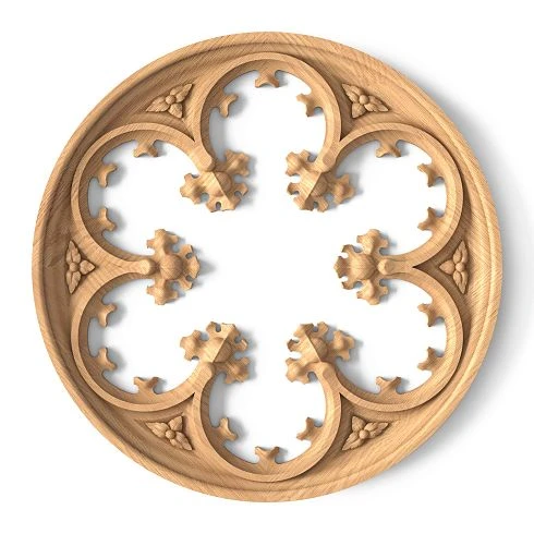 Wooden ceiling rosette R-076