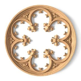 Wooden ceiling rosette R-076
