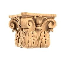 Carved Capital KL-039 from Natural Oak