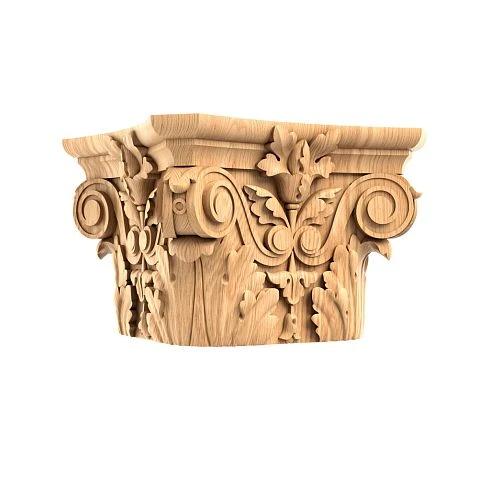 Wooden capital KL-040