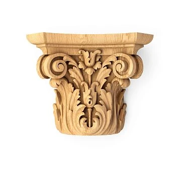 Wooden capital KL-043