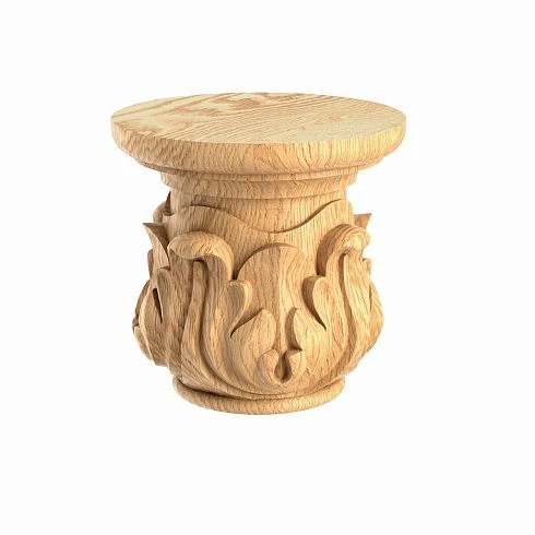 Wooden capital KL-046