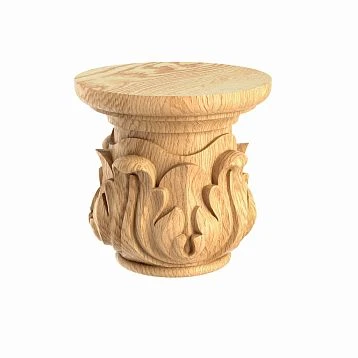 Wooden capital KL-046